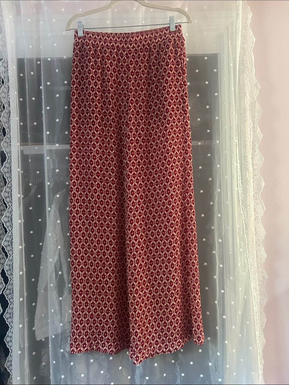 MINKPINK Red Patterned Wide Leg Pants
